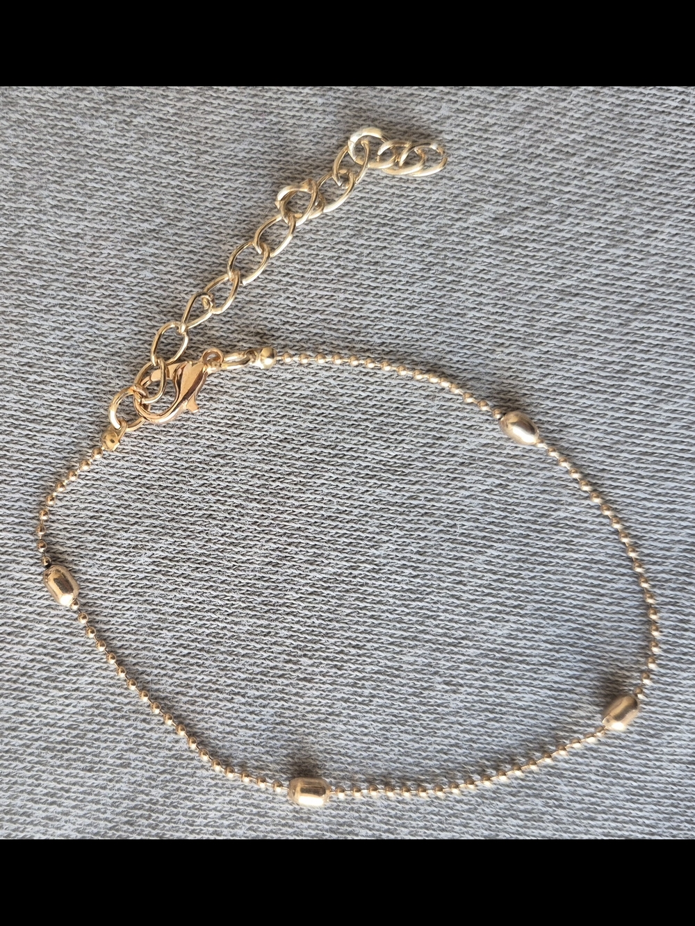 Delicate Gold Bead Anklet / Bracelet - Elegant Minimalist Jewelry